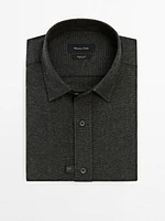 100% cotton houndstooth shirt