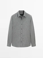 100% cotton houndstooth shirt