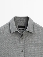 100% cotton houndstooth shirt