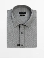 100% cotton houndstooth shirt