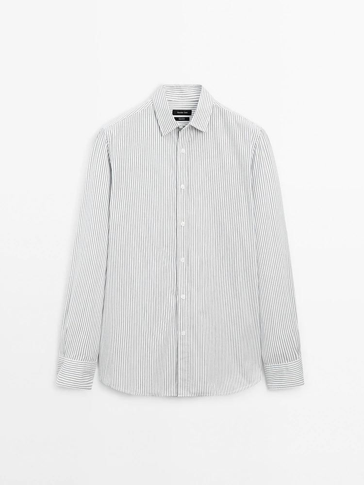 100% cotton double-stripe shirt