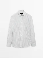 100% cotton double-stripe shirt