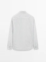 100% cotton double-stripe shirt