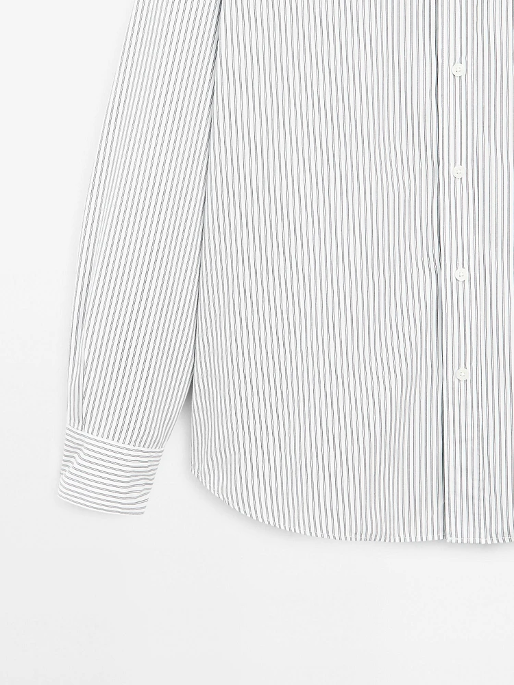 100% cotton double-stripe shirt