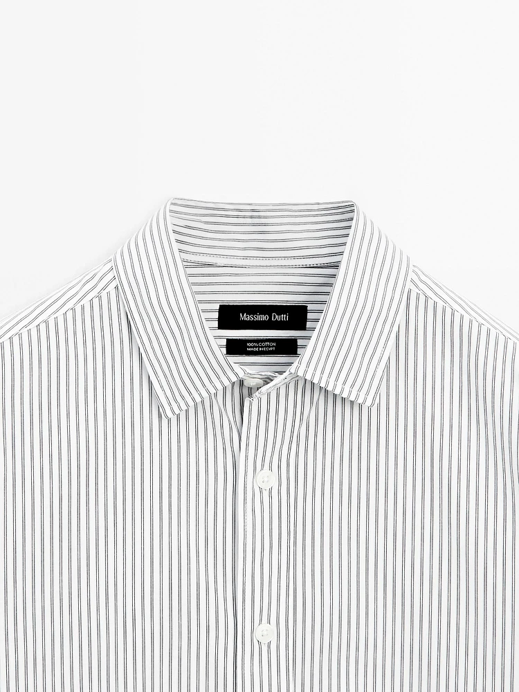 100% cotton double-stripe shirt