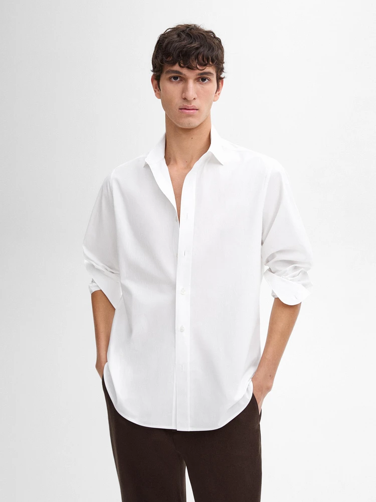 Chemise en popeline 100 % coton