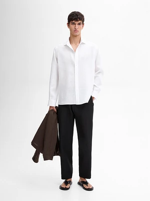 Flowing 100% linen shirt