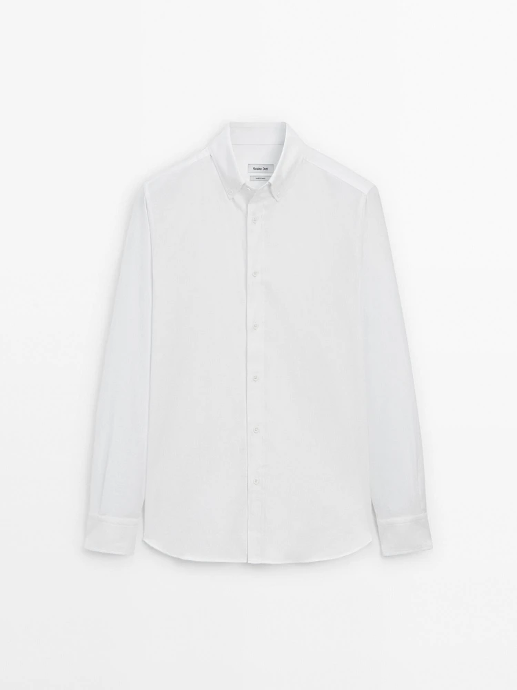 Chemise 100 % coton chiné