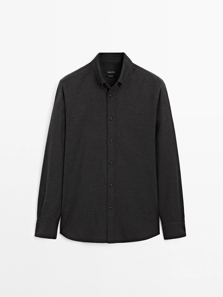 100% cotton melange shirt