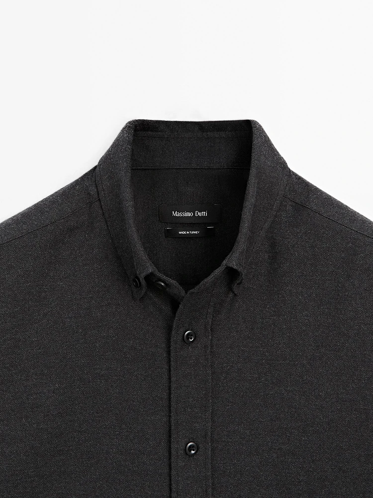 100% cotton melange shirt