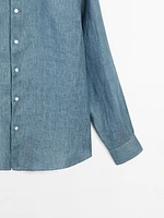 Lightweight regular fit 100% linen shirt