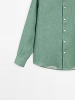 Lightweight regular fit 100% linen shirt