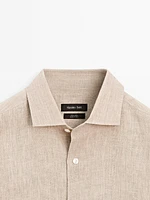 Lightweight regular fit 100% linen shirt