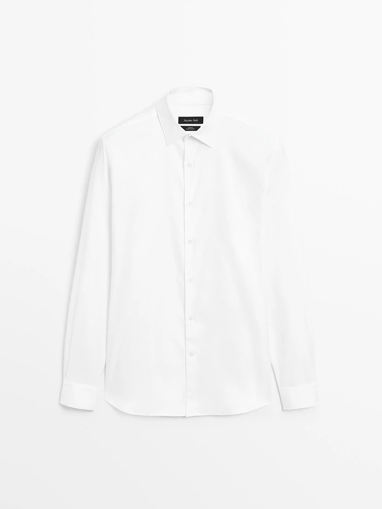 Cotton slim-fit Oxford shirt