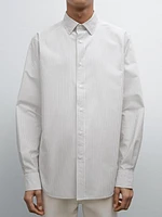 Striped cotton poplin shirt