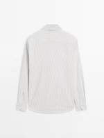 Striped cotton poplin shirt