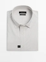 Striped cotton poplin shirt