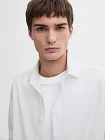 100% cotton regular fit striped shirt