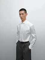 Slim fit 100% cotton twill shirt