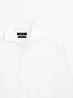 Slim fit 100% cotton twill shirt