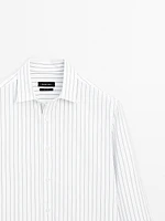 100% cotton regular fit striped shirt