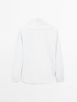 100% cotton regular fit striped shirt