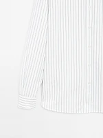 100% cotton regular fit striped shirt