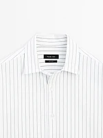 100% cotton regular fit striped shirt