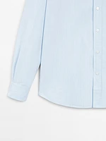 Regular fit striped cotton shirt