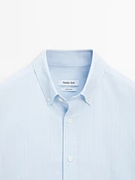 Regular fit striped cotton shirt