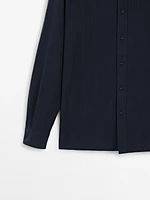 Pinstripe twill shirt