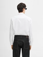 Regular fit textured cotton shirt