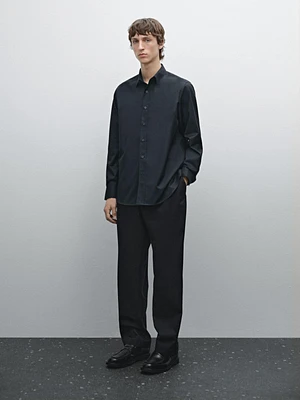 Regular fit 100% cotton twill shirt