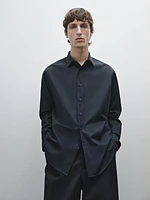 Regular fit 100% cotton twill shirt