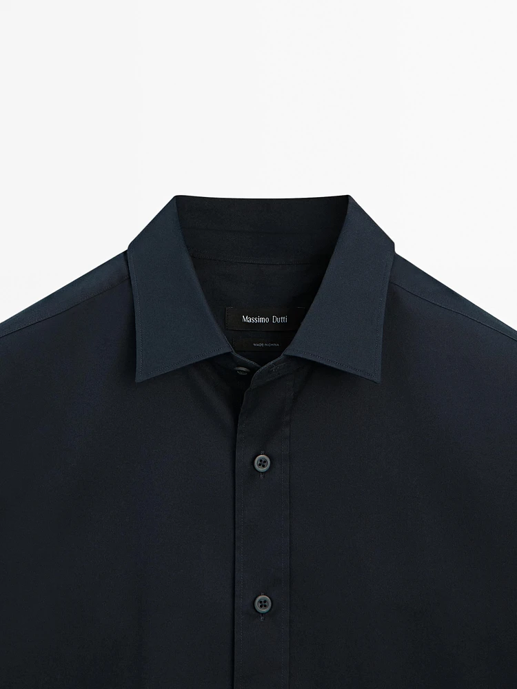 Regular fit 100% cotton twill shirt