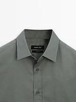 Regular fit 100% cotton twill shirt