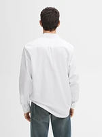 Chemise regular fit en popeline de coton