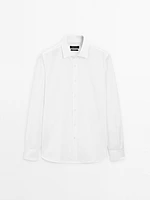 Chemise regular fit en popeline de coton