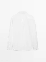 Chemise regular fit en popeline de coton