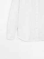 Chemise regular fit en popeline de coton
