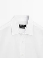 Chemise regular fit en popeline de coton