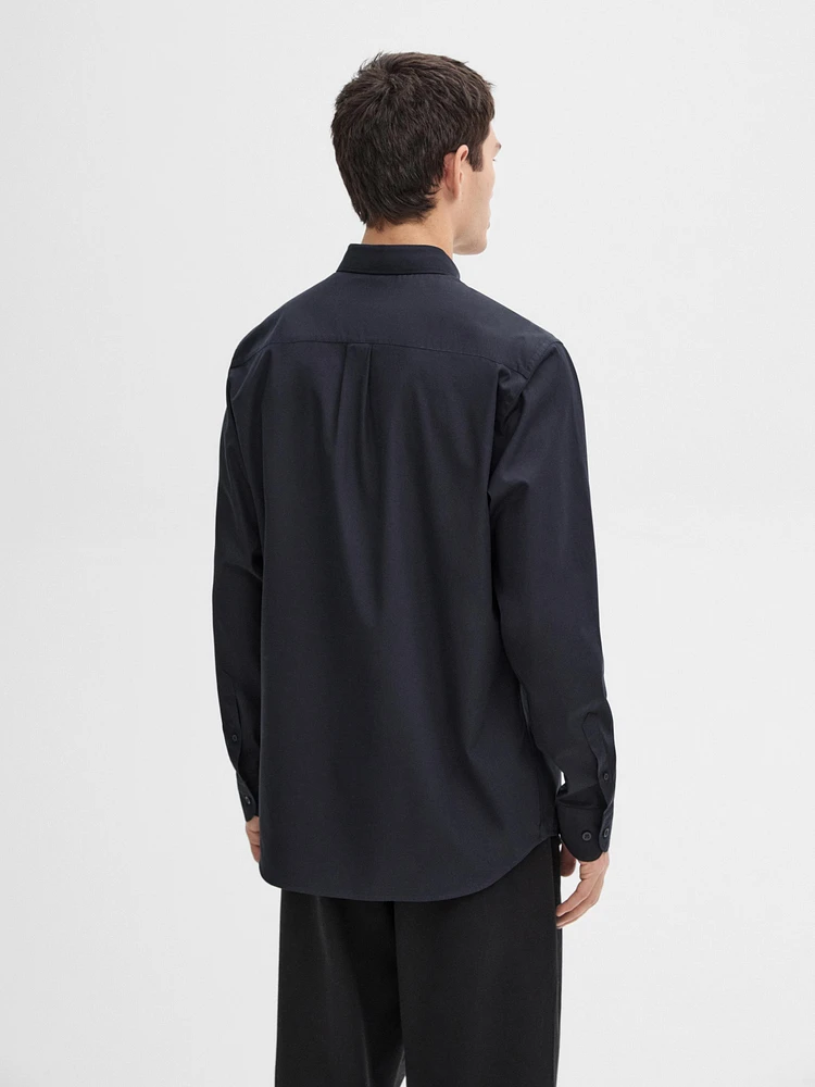 Regular fit cotton poplin shirt