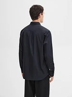 Regular fit cotton poplin shirt