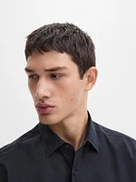Regular fit cotton poplin shirt