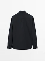 Regular fit cotton poplin shirt