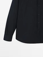 Regular fit cotton poplin shirt