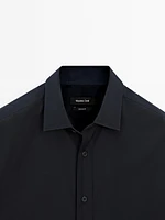 Regular fit cotton poplin shirt