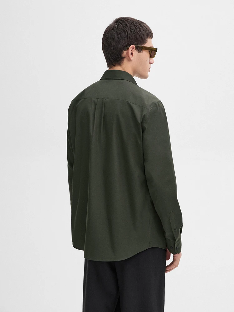 Regular fit cotton poplin shirt
