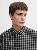 100% cotton melange check shirt