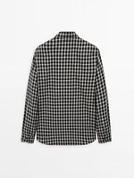 100% cotton melange check shirt